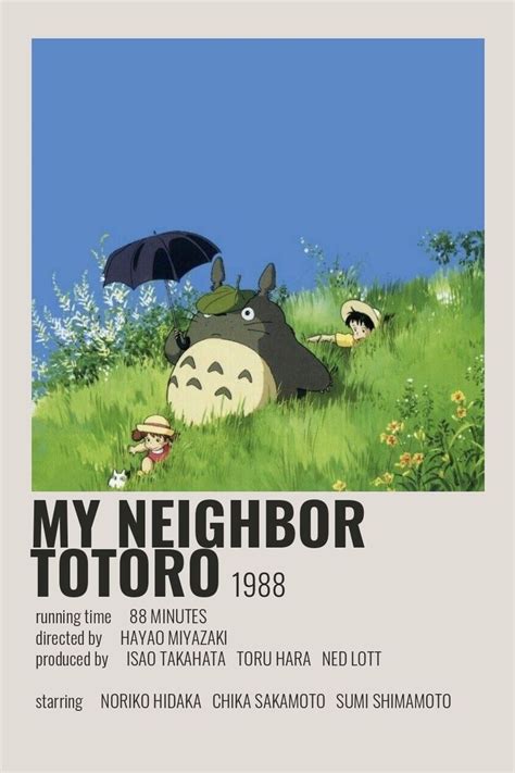 My Neighbor Totoro Poster By Cindy Film Posters Minimalist Studio
