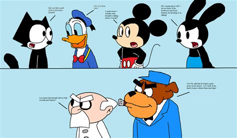 Donald Tells To Felix Oswald And Mickey By Marcospower1996 On Deviantart