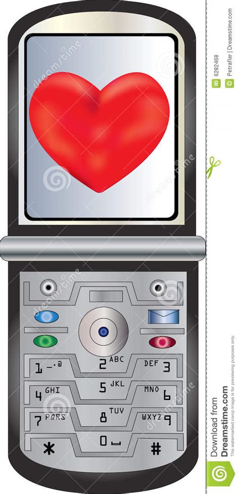 Cell Phone Sending Love Stock Vector Illustration Of