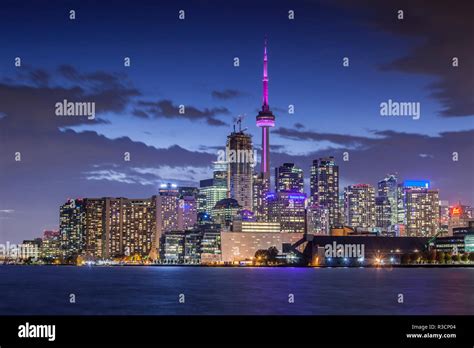 Canada Ontario Toronto Skyline From Polson Pier Stock Photo Alamy