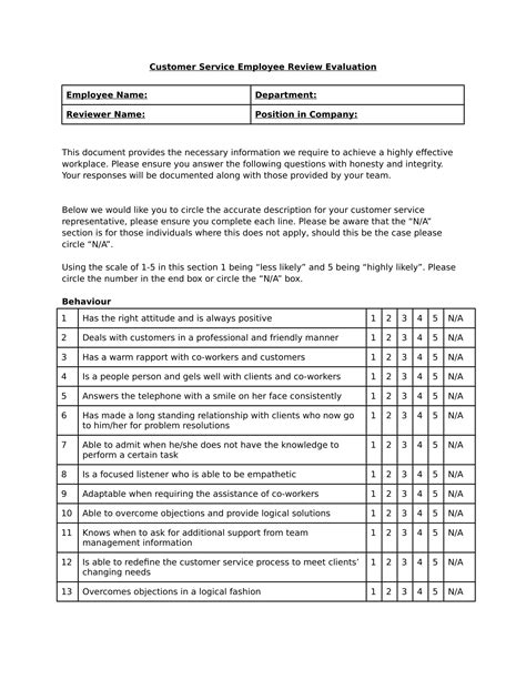 Short Service Employee Evaluation Form Employeeform Net Vrogue