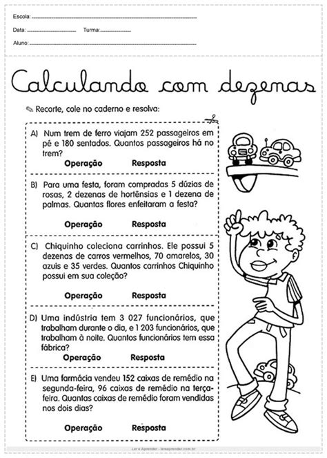 Atividades De Matemática Do 5º Ano Para Imprimir Ler E Aprender