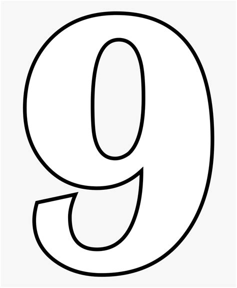 Nine Png Black And White Transparent Nine Black And Drawing Of Number