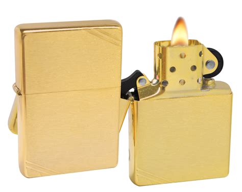 Zippo Lighter 240 1937 Vintage Series With Slashes Brushed Brass