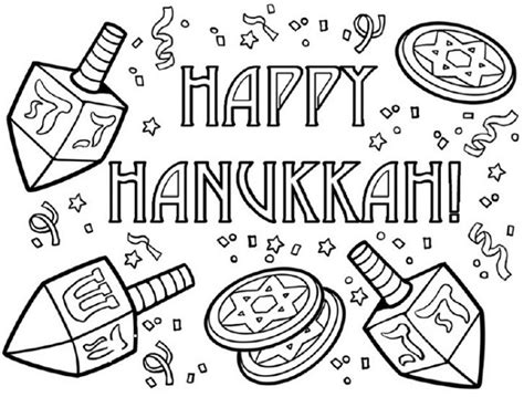 Download Free Hanukkah Color Pages Printable For Pre School ~ Happy