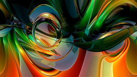 Wallpaper Abstract Curves Colorful Rainbow 1920x1080
