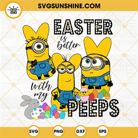 Easter Is Better With My Minions Svg Easter Bunny Svg Easter Eggs Svg