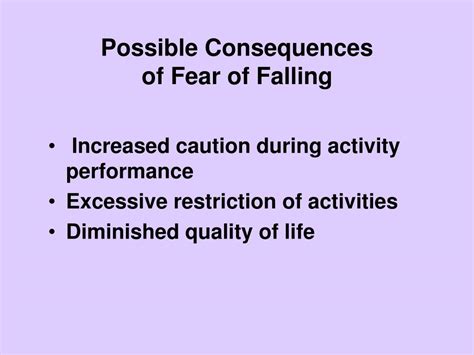 Ppt Fear Of Falling Among Seniors Needs Assessment And Intervention