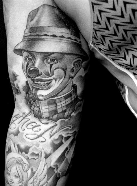 Joker face art portrait retro tattoo style rockabilly diy clothing. Mister Cartoon Tattoo