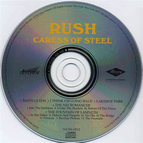 Rush Caress Of Steel Album Artwork