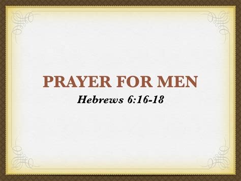 Prayers For Men