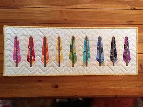 2015 Rainbow Feathers Mini Quilt Adapted From Anna Maria Horner