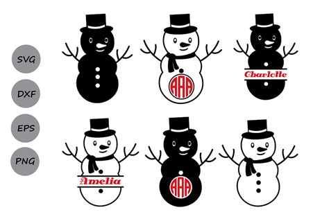 Snowman Monogram Graphic By Cosmosfineart · Creative Fabrica