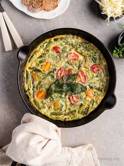 Asparagus Frittata Healthy Egg Breakfast Recipe Loaded With