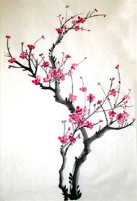 Beginner Cherry Blossom Tree Japanese Painting Easy
