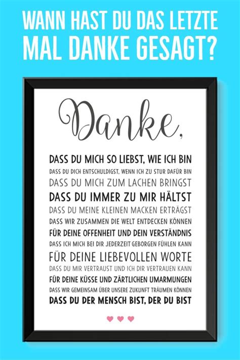 Der junge filmemacher war am 19. Danke Liebe Liebeserklärung Bild optional im Holz-Rahmen ...