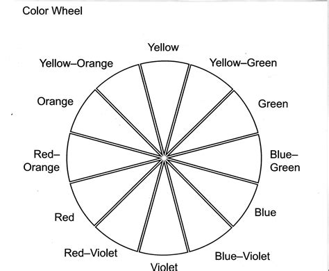 6 Best Images Of Blank Color Wheel Worksheet Printable Blank Color