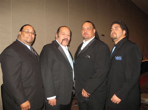 Wild Samoan Afa with his three sons, Lloyd (LA Smooth), Samu, & Afa Jr