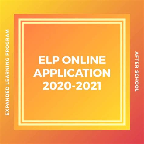 Expanded Learning Program Online Applications For 2020 2021 Now Open