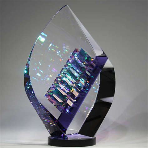 Featuredpurple Phoenix Crystal Glass Sculpture By Fine Art Glass