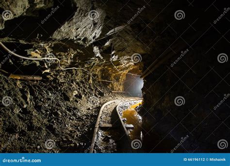 Underground Gold Mine Tunnel Passage Stock Photo Image Of Dark