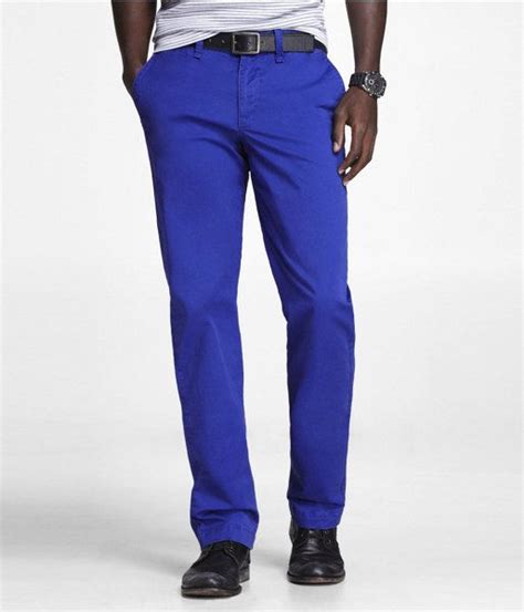 Express Mens Colored Chino Photographer Pant Cobalt Blue W34 L32