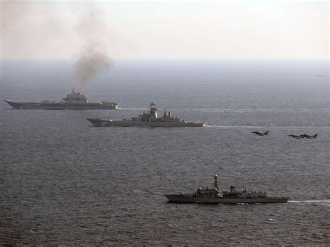 Russian Aircraft Carrier Admiral Kuznetsov Travels Through English