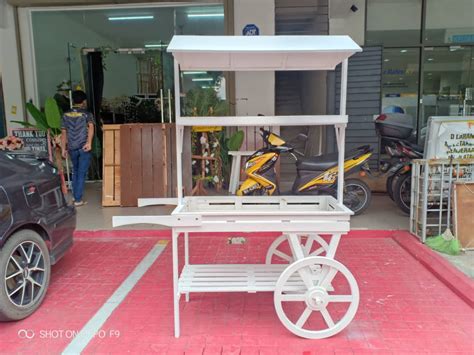 White Wooden Candy Cart Sewa Your Diy Project Rental