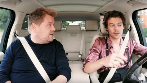watch harry styles do carpool karaoke sing “adore you ” and interview himself on corden stereogum