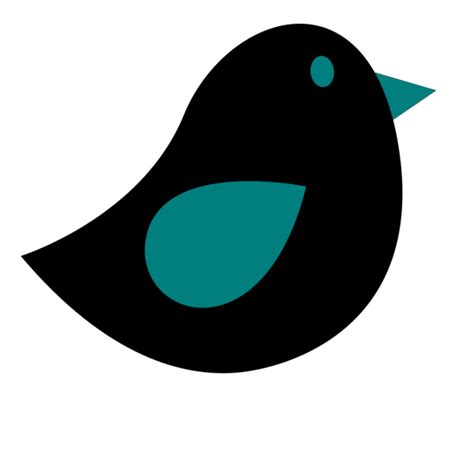 Dark Teal And Black Birdie Png Svg Clip Art For Web Download Clip Art