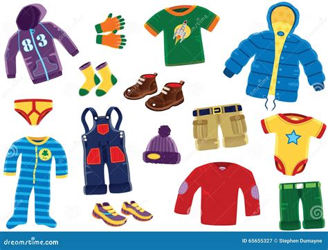Young Boys Clothing Items Stock Illustrations 4 Young Boys Clothing