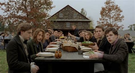 The scene where ivy stands on the porch with her hand outstretched while the. Jesse Eisenberg, The Village | Actors in Movies Before ...