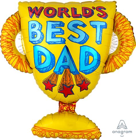 Supershape Worlds Best Dad Trophy P30 Amscan Asia Pacific