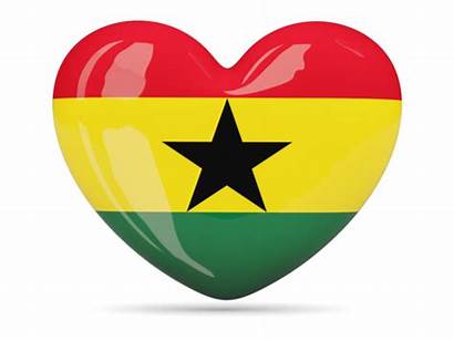 Ghana Heart Icon Flag Non Commercial
