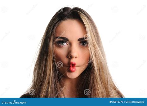 Woman Making A Funny Face Stock Photo Image Of Closeup 25013772