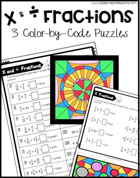 Multiplying And Dividing Fractions Coloring Activity Summer School