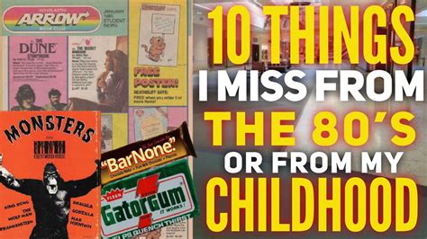 10 Things I Miss From The 80s Youtube