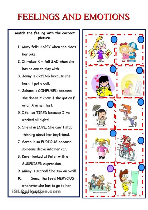 Expressing Emotions Worksheet For Adults