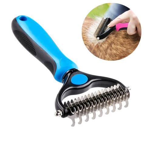Pet Hair Removal Detangler Comb For Dogs And Cats Double Sided Brush