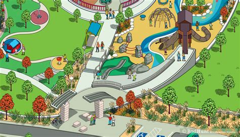 Centennial Center Park Map Illustration On Behance