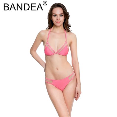 bandea 2017 new bikinis swimwear women low waist swimsuit women beachwear bathing suit mesh
