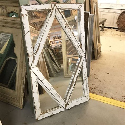 Unique Mirror Built From Antique French Windows And Architectural