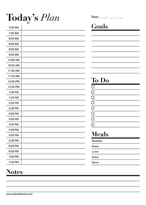 Free Printable Calendar Daily Planner Calendar Printables Free