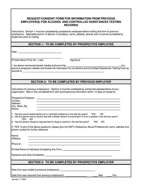 Requesting Documents From Previous Employer Fill Out And Sign Online