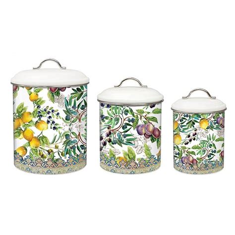 Michel Design Works Kitchen 3 Piece Canister Set Tuscan Grove