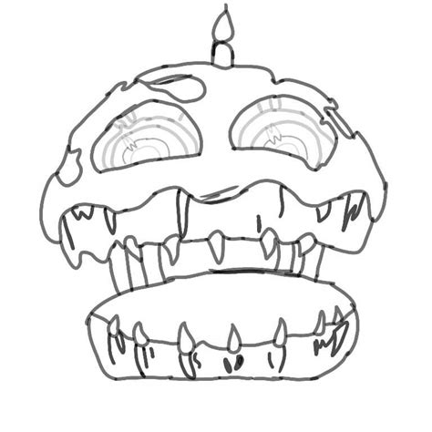 Its Time To Die Nightmare Cupcake Drawing Five Nights At Freddys