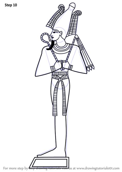 learn   draw osiris egyptian gods step  step