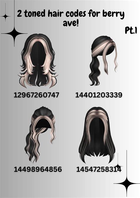 Hair Codes For Berry Avenuept1 Black Hair Roblox Tone Hair Two