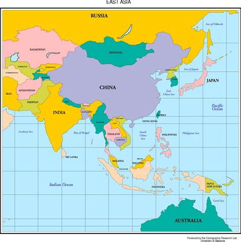 Political Map Of Asian Countries Map Of World