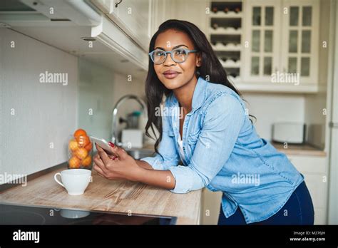 Leaning On Counter Hi Res Stock Photography And Images Alamy